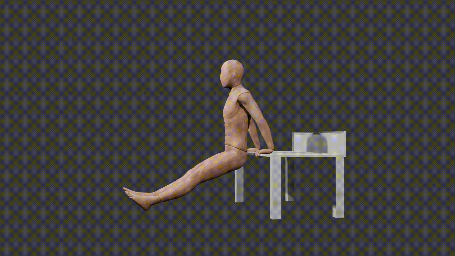 demonstration animated gif of bench dips