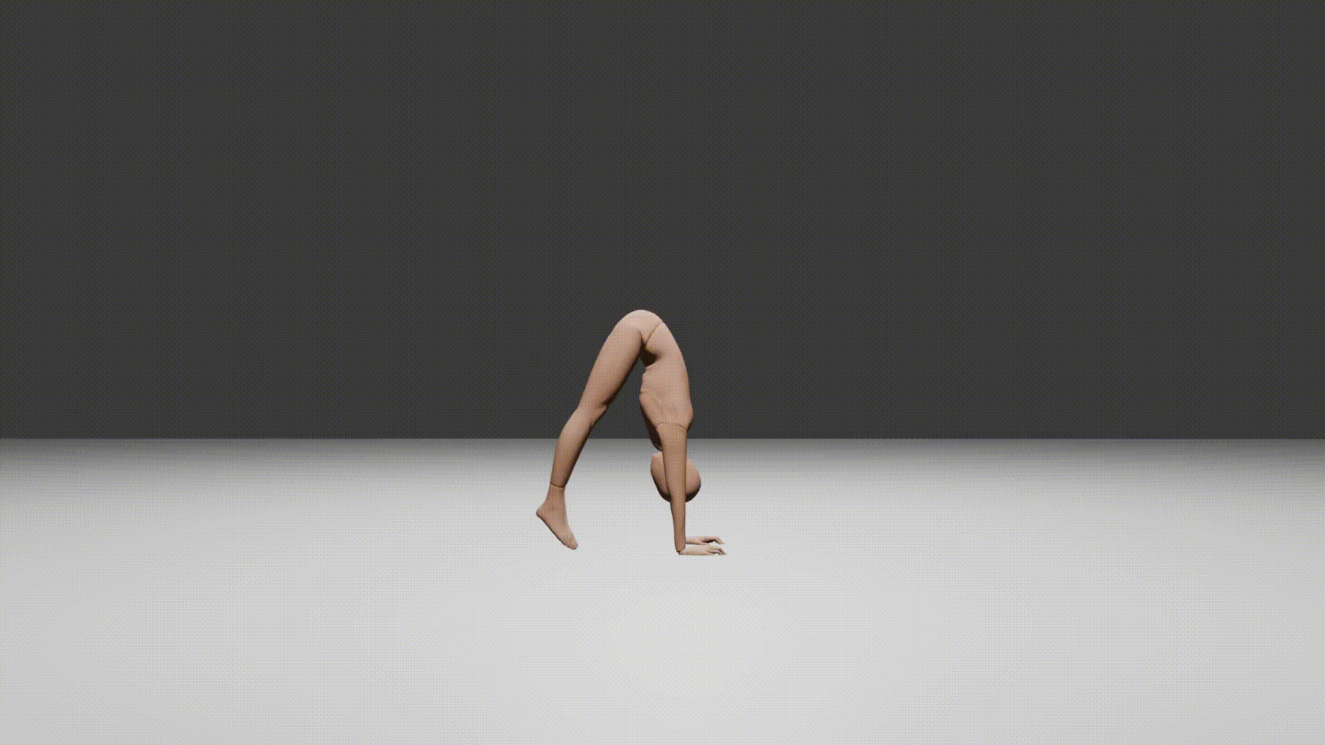 animation on how to kick up to handstand hold