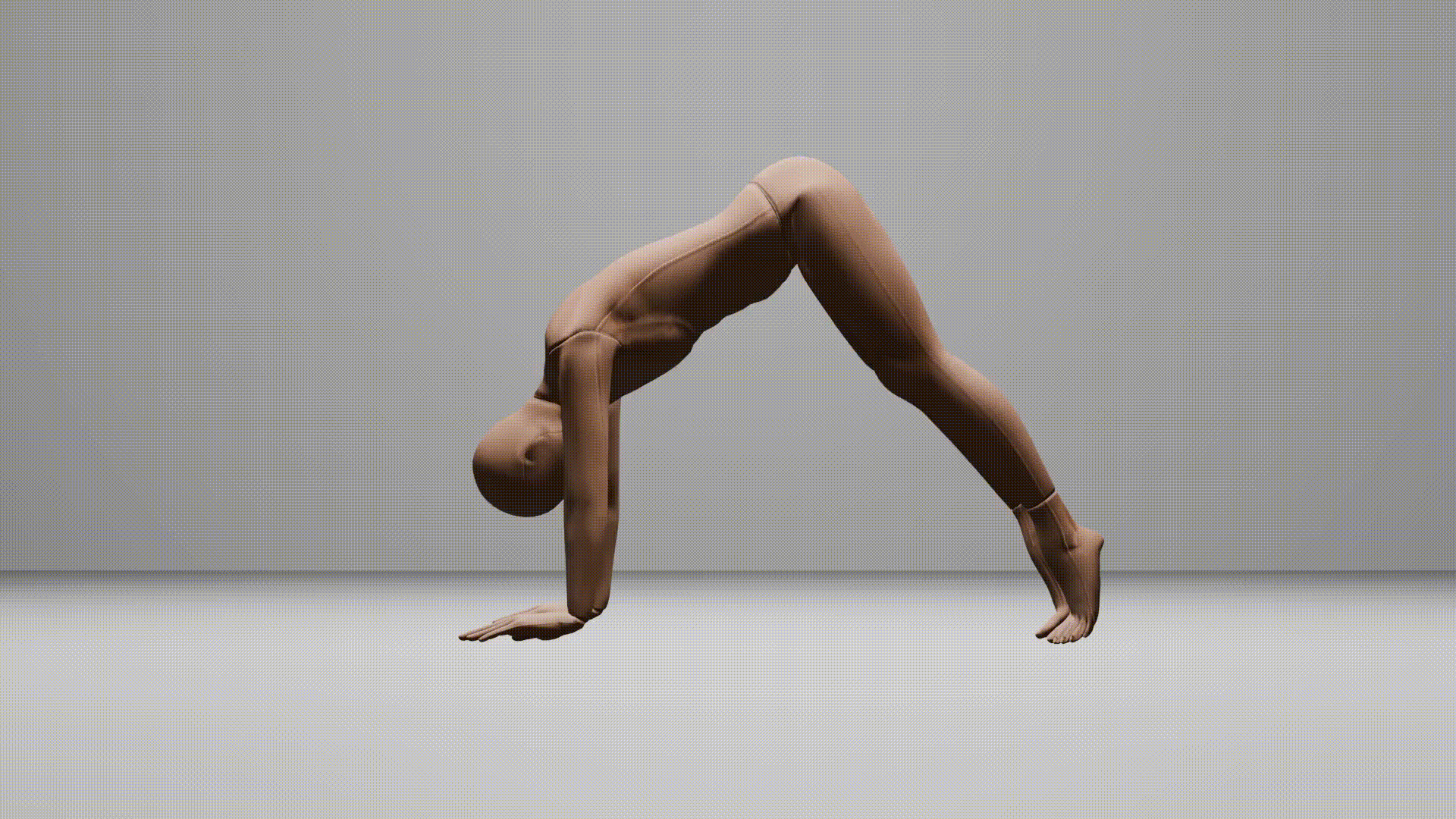 side views of animated example of pike push ups