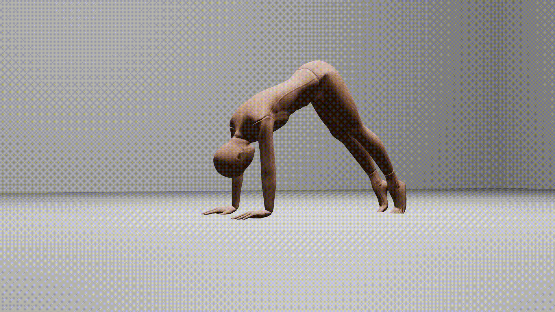 front side view of animated example of pike push ups