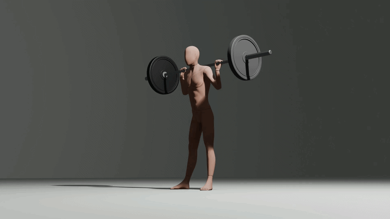 how to squat properly demonstration animation