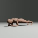 Proper forearm plank with elbows under shoulders, body in a straight line, and core engaged