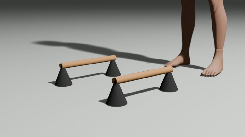 image of calisthenics parallettes for better understanding what they are