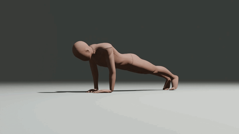 Demonstration of proper diamond push-up form