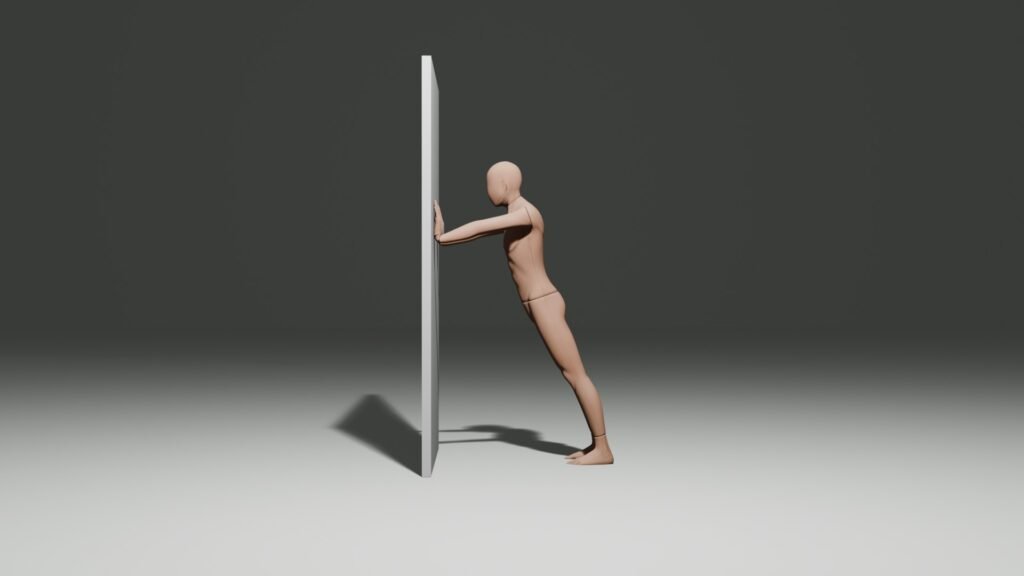 align your body for wall push ups