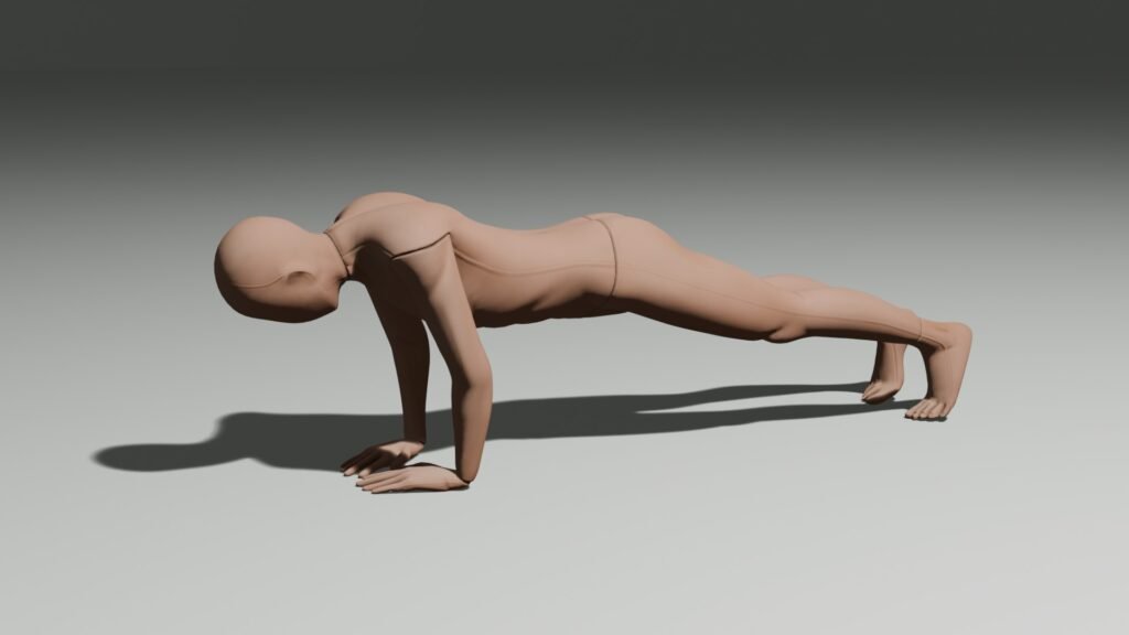 diamond push ups pushing up