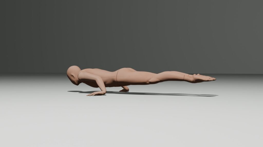full planche push up descent bottom position