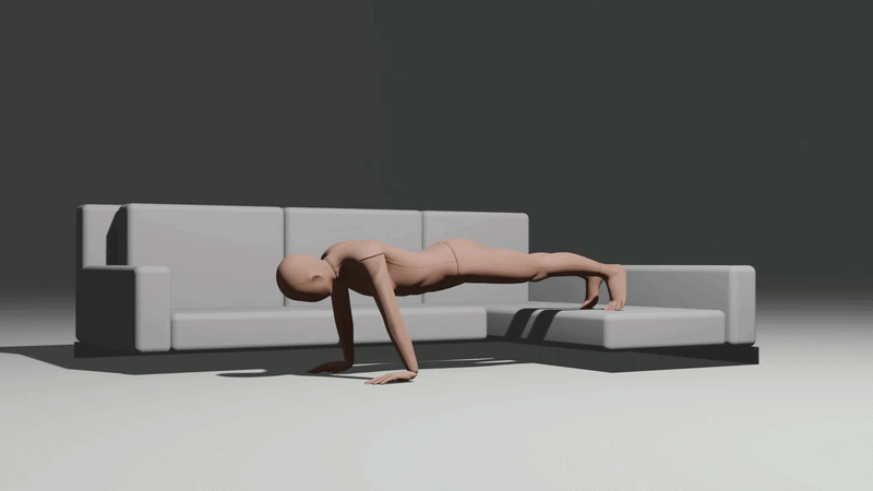 man doing decline push ups with proper form