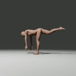 Bodyweight single-leg Romanian deadlift with the torso hinged forward, one leg extended backward, and the standing knee slightly bent.